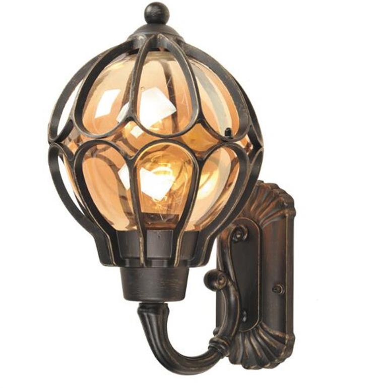 Crna bakra luksuzna klasična Victoria aluminijumska staklena lampa